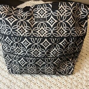 Vera Bradley Black and White Patterned Tote Bag weekender expandable tote bag